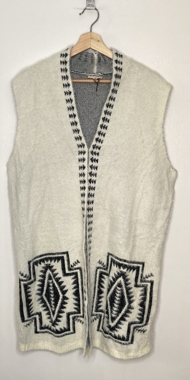 VENARIO Women's Sweater Vest - Callie Southwestern Design - Size Large (NWOT)